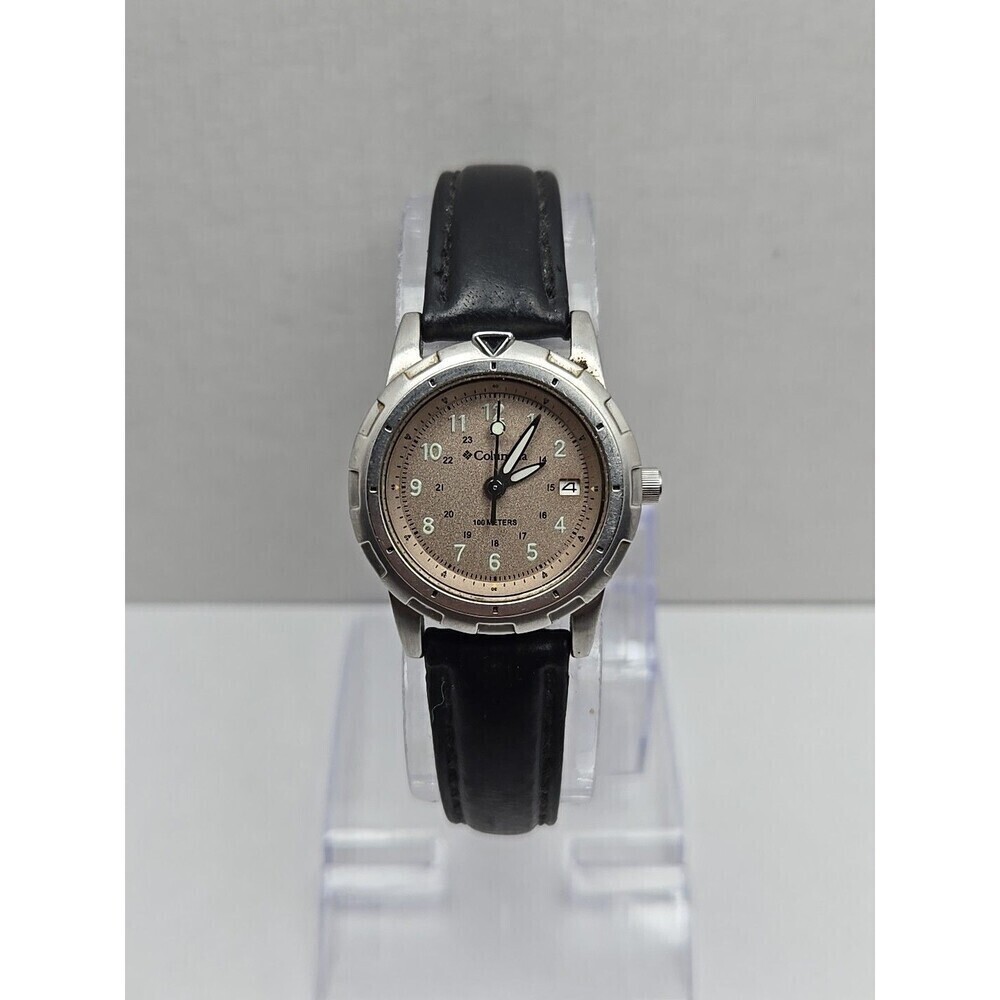 Columbia CL 7017 Watch Quartz New Battery 100M Stainless Steel Date Lume 24 Hour